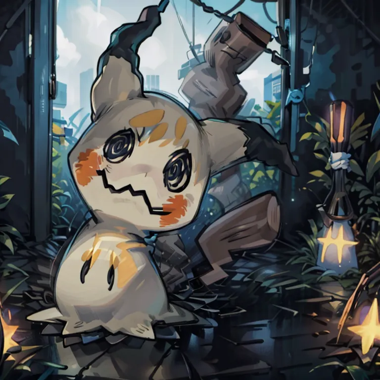 The image is of a Pokémon named Mimikyu. It is a small, ghost-type Pokémon that is known for its ability to disguise itself as a Pikachu. Mimikyu is a very popular Pokémon, and it has been featured in many different Pokémon games, anime episodes, and movies