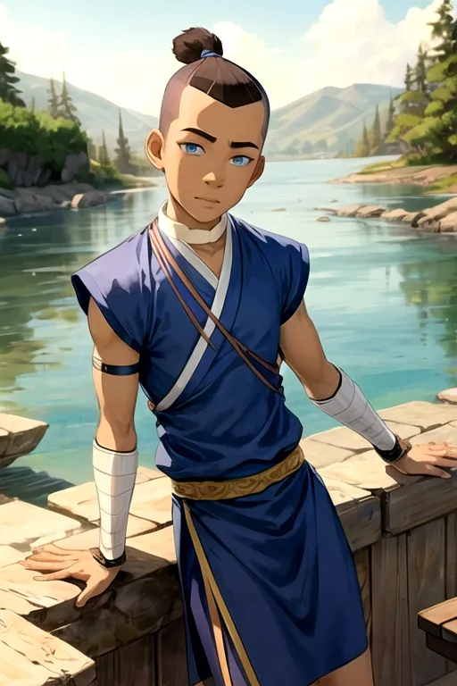 This is a picture of Sokka from the cartoon \