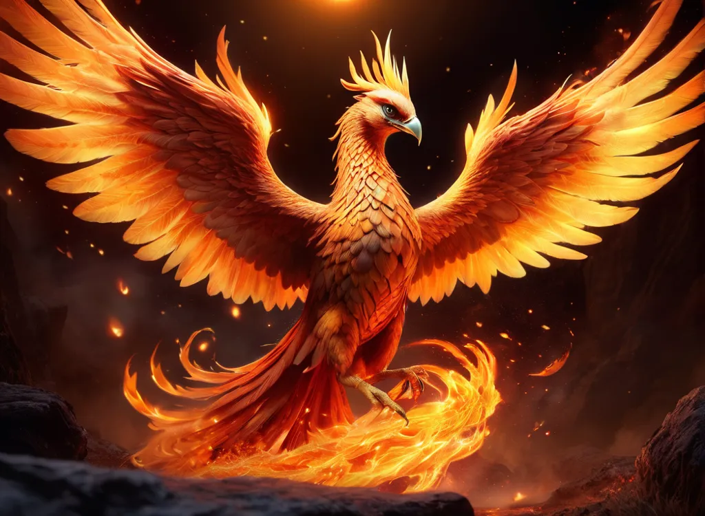 The phoenix is a mythical bird that is said to be a symbol of hope and renewal. It is said to live for 500 years, after which it bursts into flames and is reborn from the ashes. The phoenix is often depicted as a beautiful bird with red and gold feathers. It is also said to be very wise and powerful.