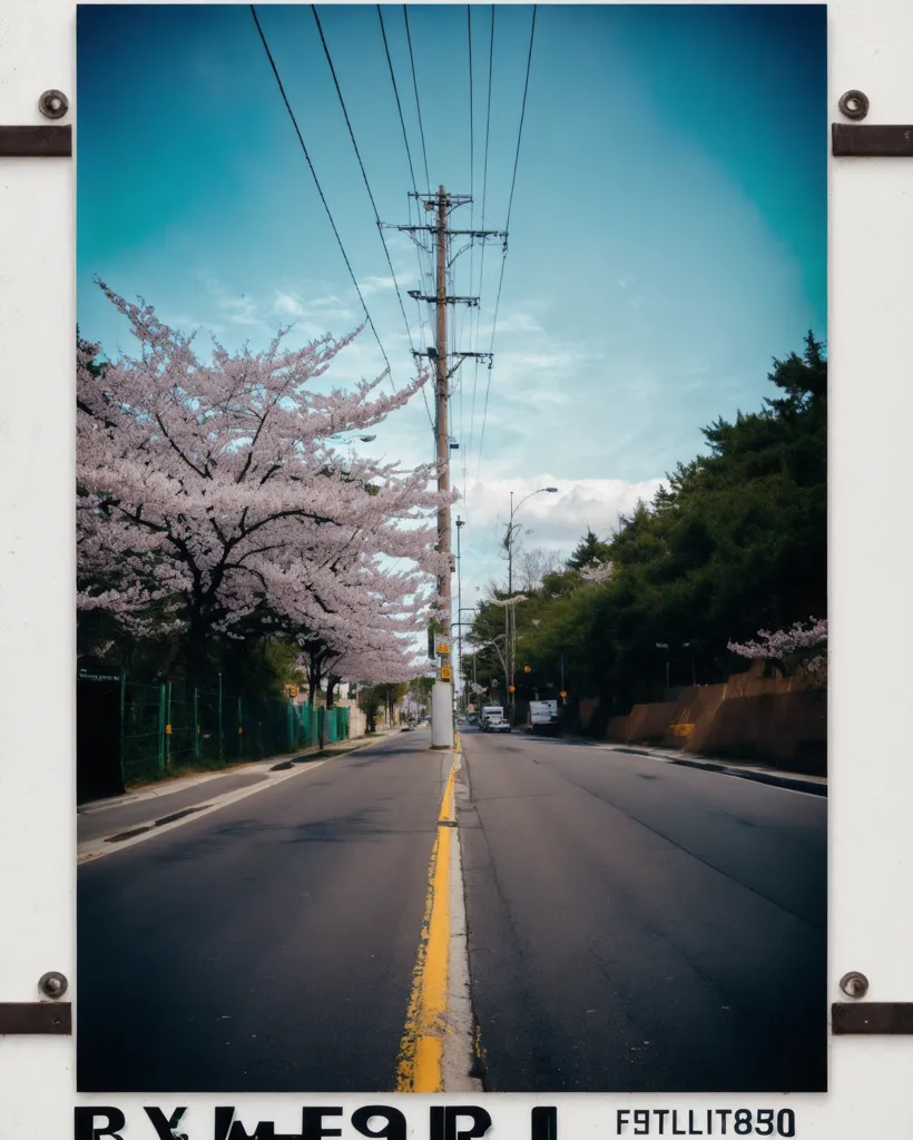 这张图片是日本的一条街道场景。街道两旁种满了樱花树,正在盛开。樱花绽放的景象非常美丽,也是一个深受游客欢迎的景点。这条街道上还有各种商铺和餐厅。街道上停着几辆汽车。这幅图片给人一种宁静祥和的感觉,捕捉到了日本樱花季节的美丽景致。